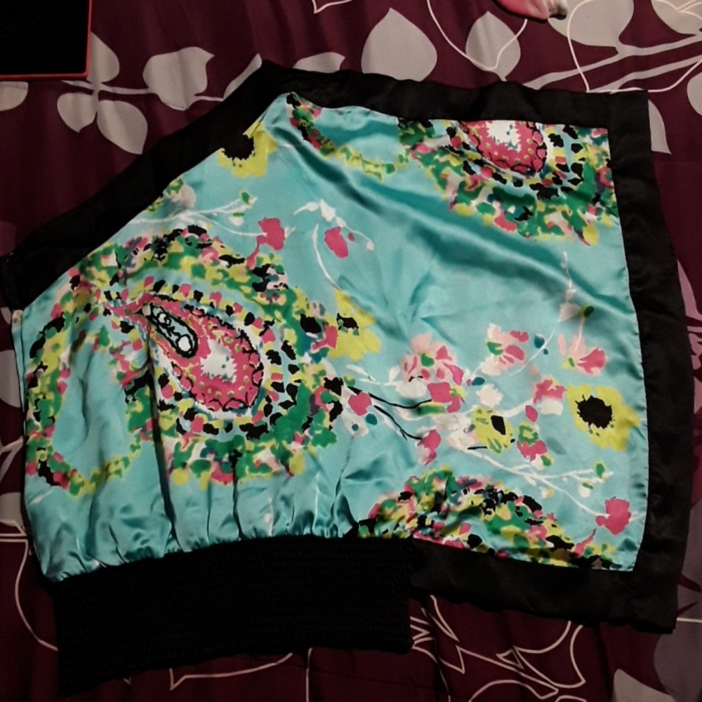 bebe one sleeve blouse